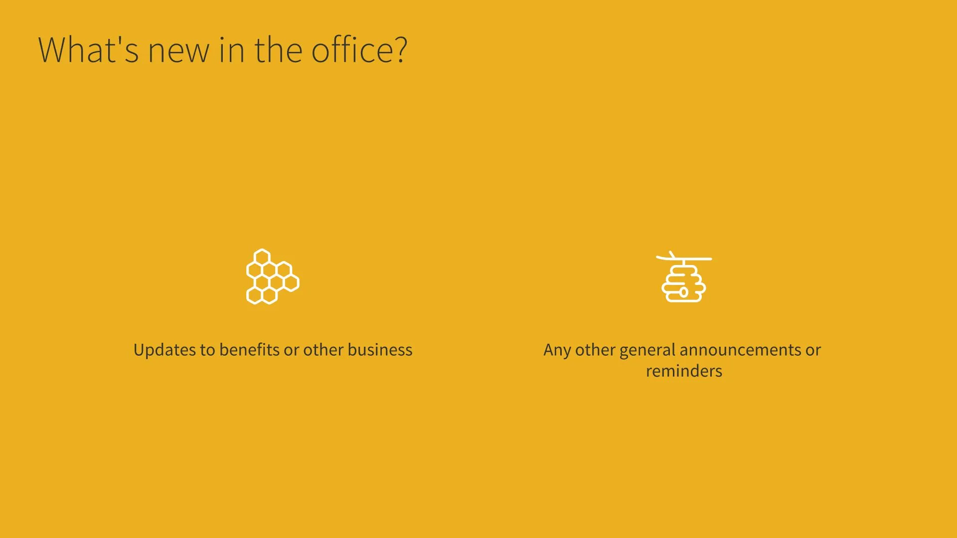 General Announcements and News